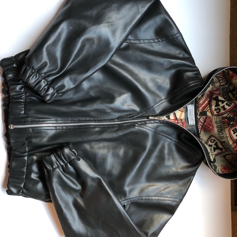 Vintage leather bomber